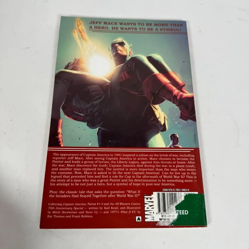 Marvel Captain America Patriot Trade Paperback Comic‎ Book 2011 First Printing
